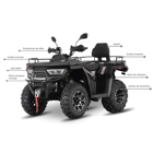 Moto 4 LINHAI ATV F320 EFI 4X4 Preto  - Moto 4 LINHAI ATV F320 EFI 4X4